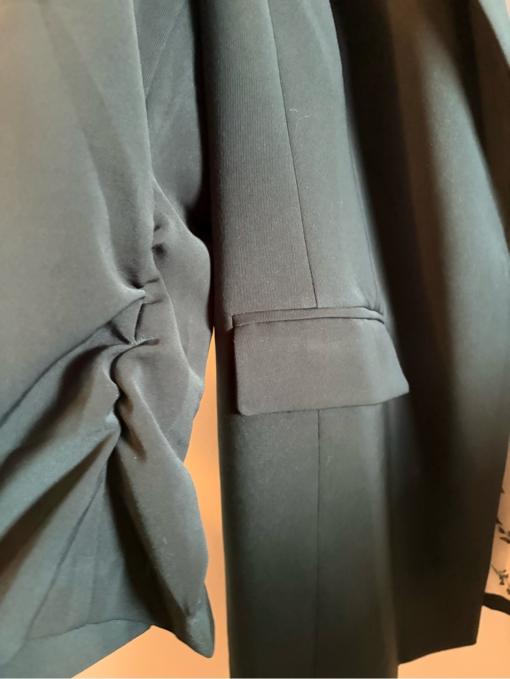 Skies Are Blue Dark Green Blazer with Floral Lining - Picture 2 of 4
